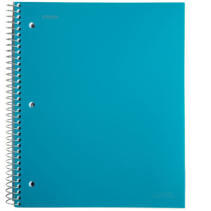 Staples 3-Subject Notebook 8.5" x 11" College Ruled 150 Sheets Asst Colors TR15758M