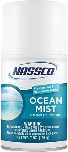 Nassco Metered Air Freshener, Ocean Mist, 7 Ounces, Case of 12
