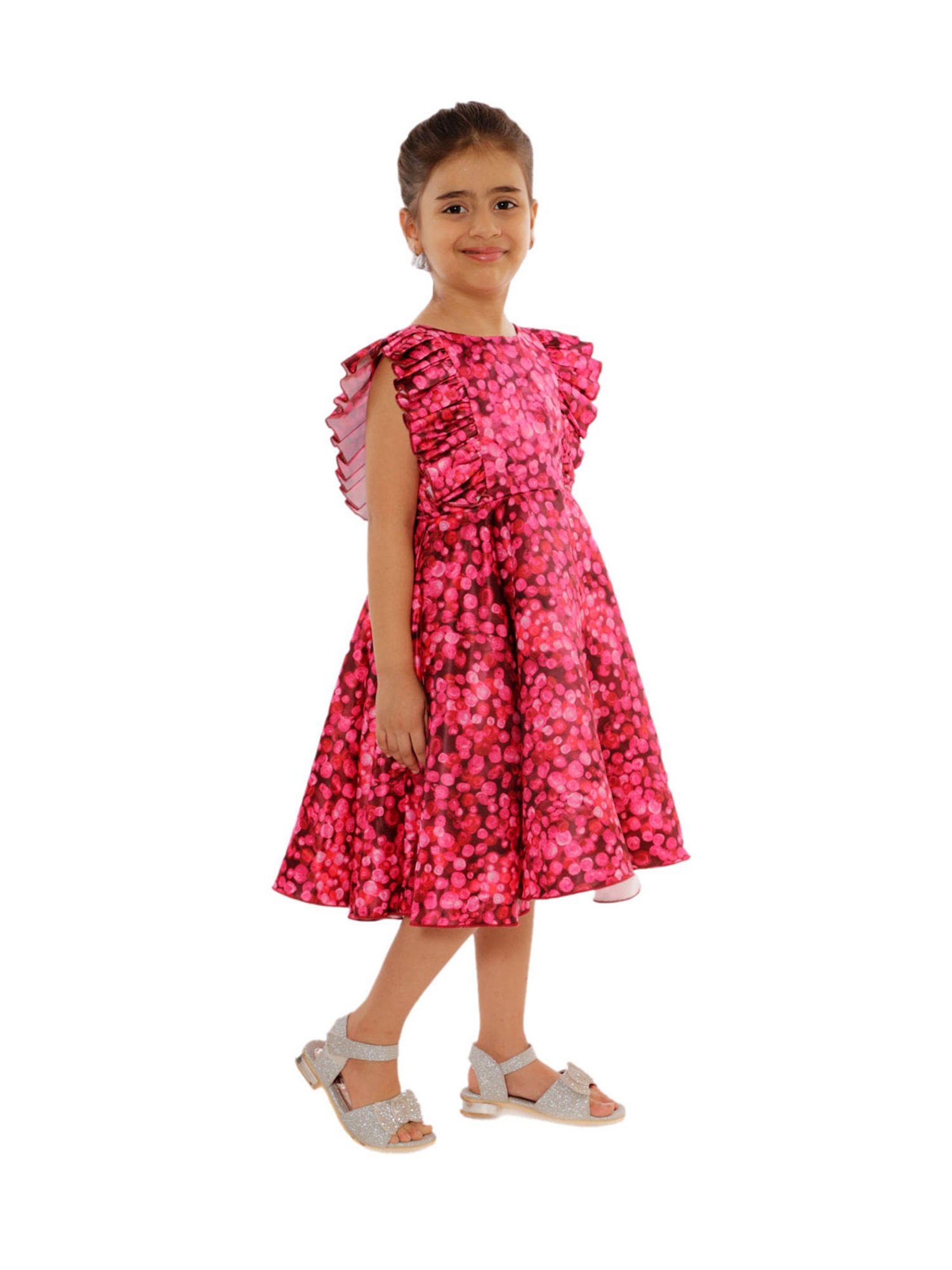 KidsDew Kids Pink Printed Dress
