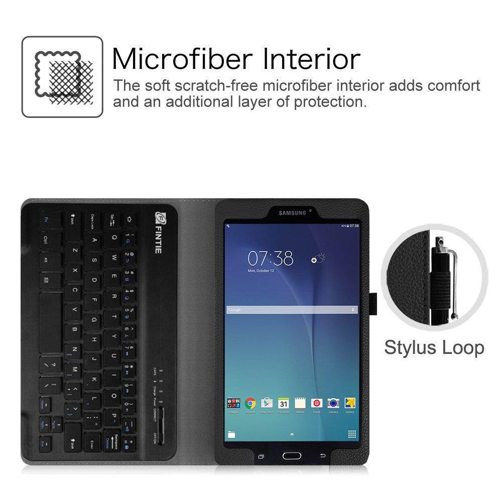 Fintie Keyboard Case for Samsung Galaxy Tab E 8.0, Slim Fit Folio PU Leather Case with Detachable Magnetical Bluetooth Keyboard for Galaxy Tab E 32GB SM-T378/ Tab E 8.0 SM-T375/T377, Black