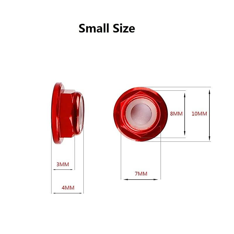 25pcs M5 Lock Nuts CW Flanged Nylon Insert Aluminum Alloy Self-Locking Nuts for RC Drone Quadcopter Motor Prop Adapter FPV Parts (Mix Colors)