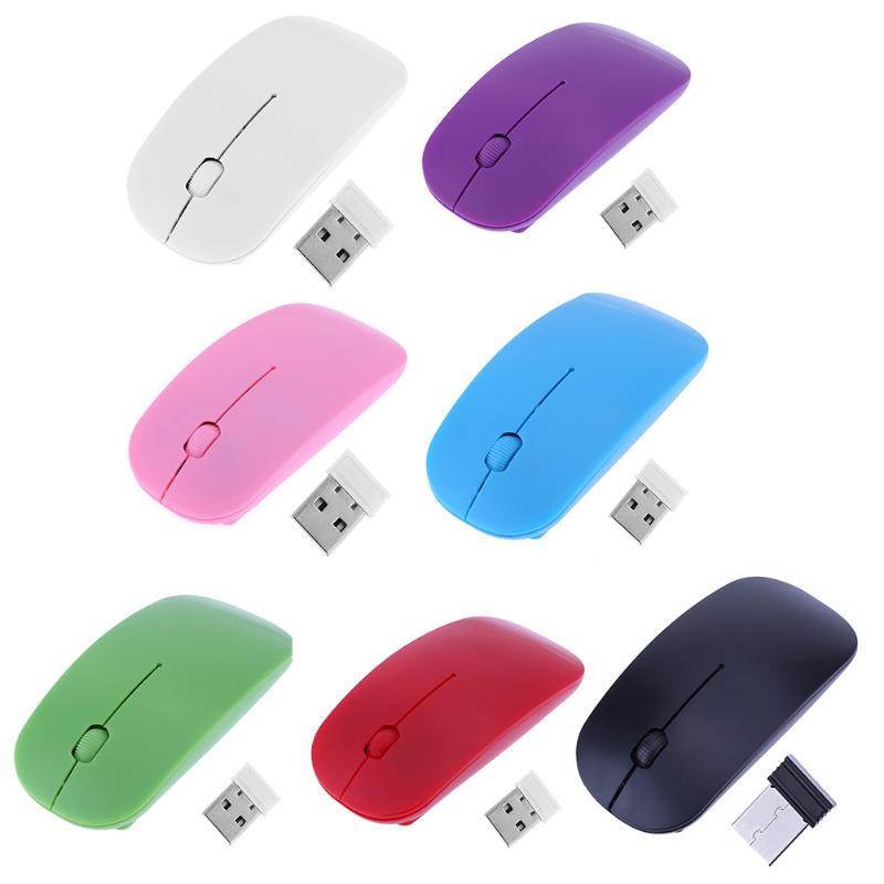 Portable 2.4GHz Wireless Optical Gaming Mouse Gamer Mice 1000DPI Ultra-thin 3-Button Wireless Photoelectric Mouse for PC Laptop
