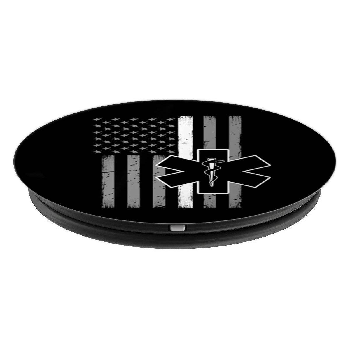 Emergency Medical Technician EMT Flag - PopSockets Grip and Stand for Phones and Tablets