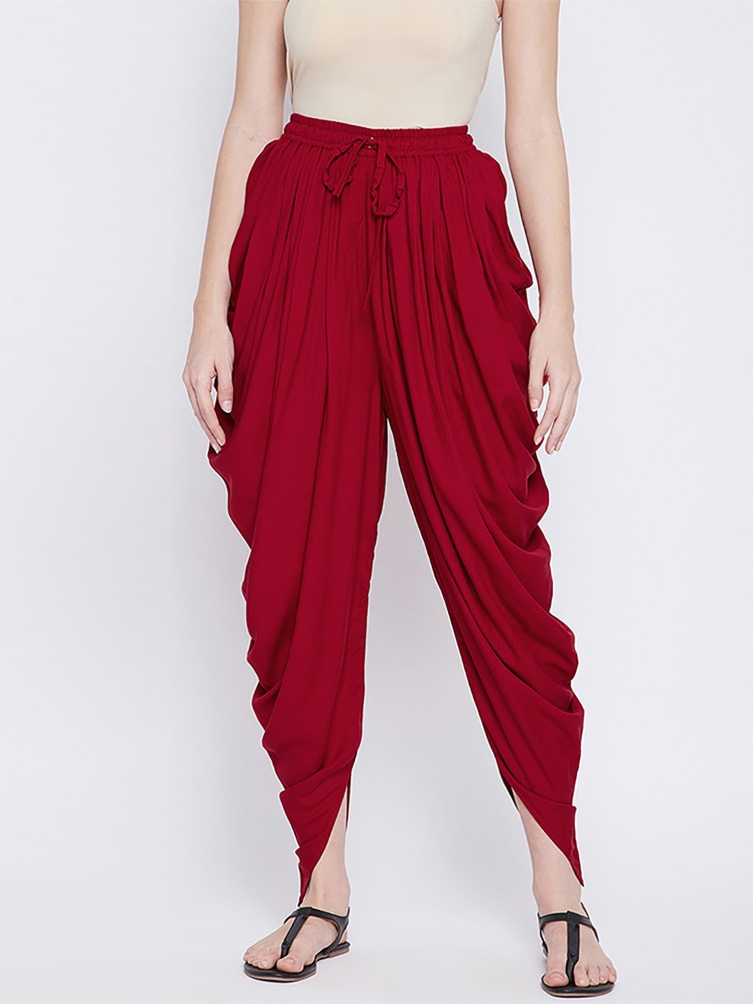 Castle Maroon Regular Fit Dhoti Pants