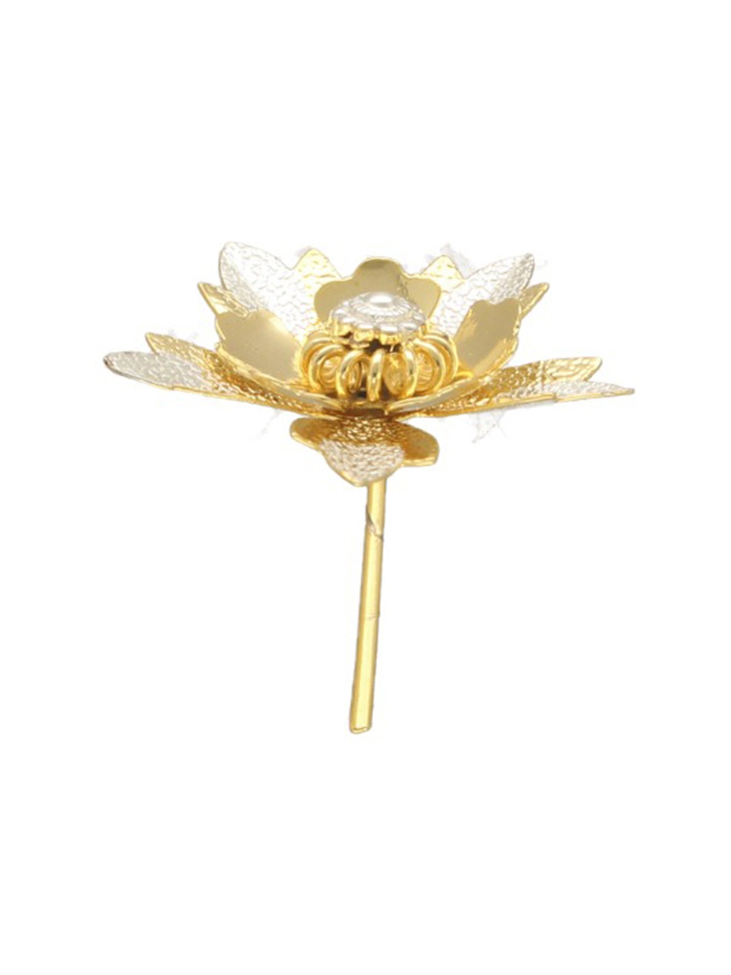 Sri Jagdamba Pearls Golden 0.8 Silver Pooja Flower - 2.78 gm