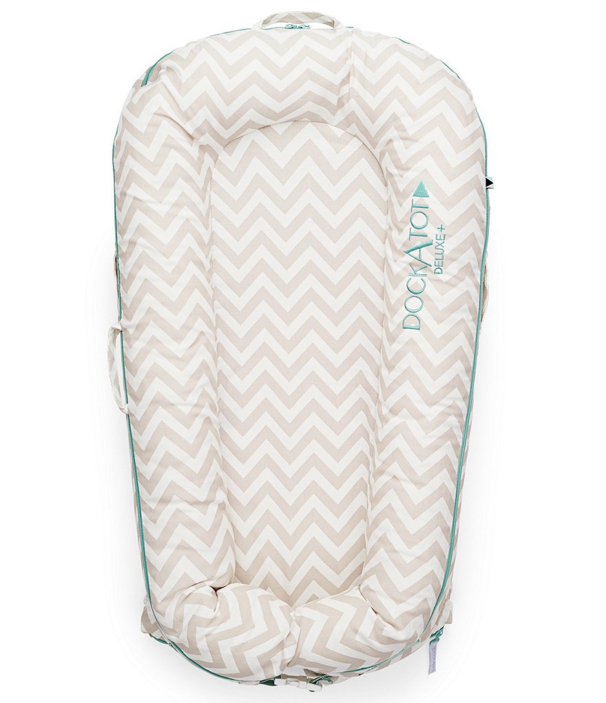 DockATot 0-8 Months Silver Lining Chevron Deluxe Dock Cover, Stage 1