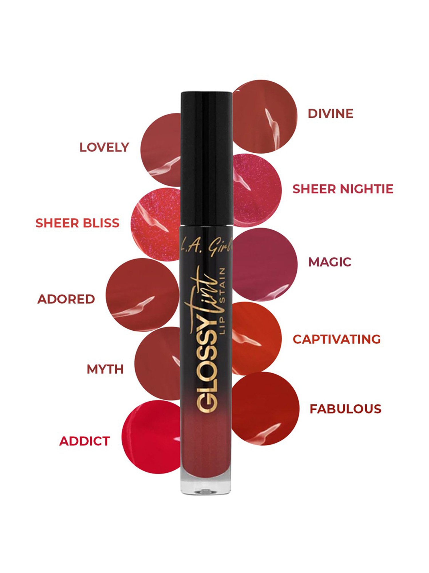 L.A.Girl Glossy Tint Lip Stain Lovely - 2.9 gm