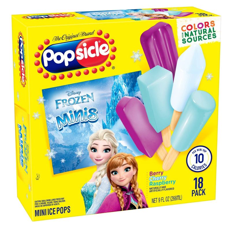 Popsicle Berry Cherry Raspberry Disney Frozen Mini Ice Pops - 18ct