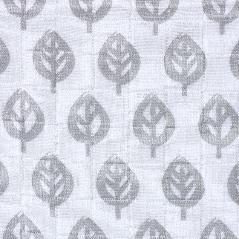 HALO Bassinest Fitted Sheet 100% Cotton Muslin - Gray Leaf
