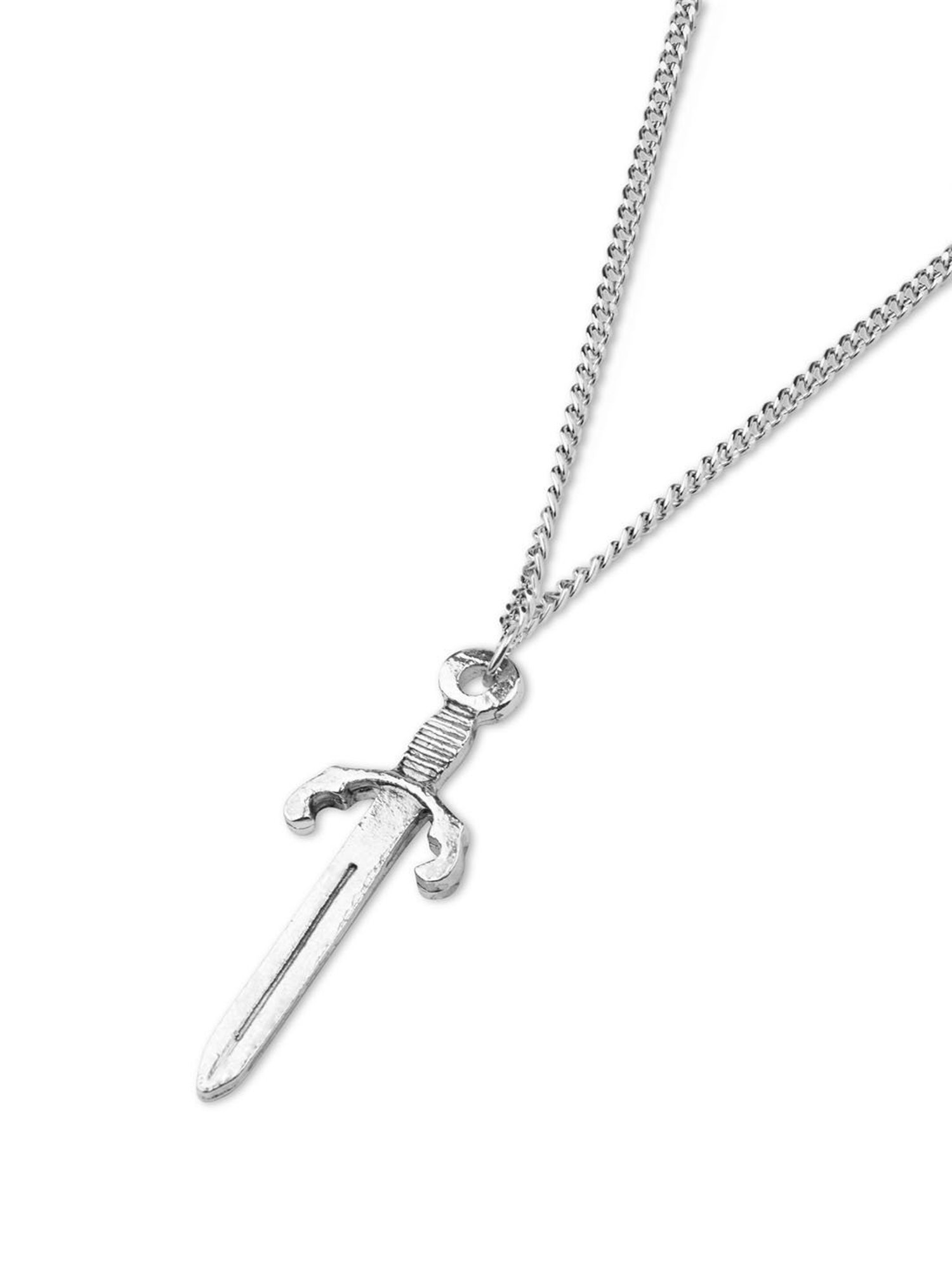 The Bro Code Silver-Plated Sword Pendant Necklace for Men
