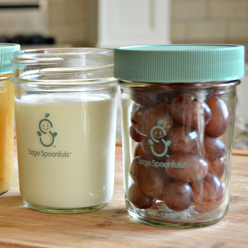 Sage Spoonfuls Glass Make in Bulk 6pk Baby Food Storage Container - Clear - 4oz/8oz