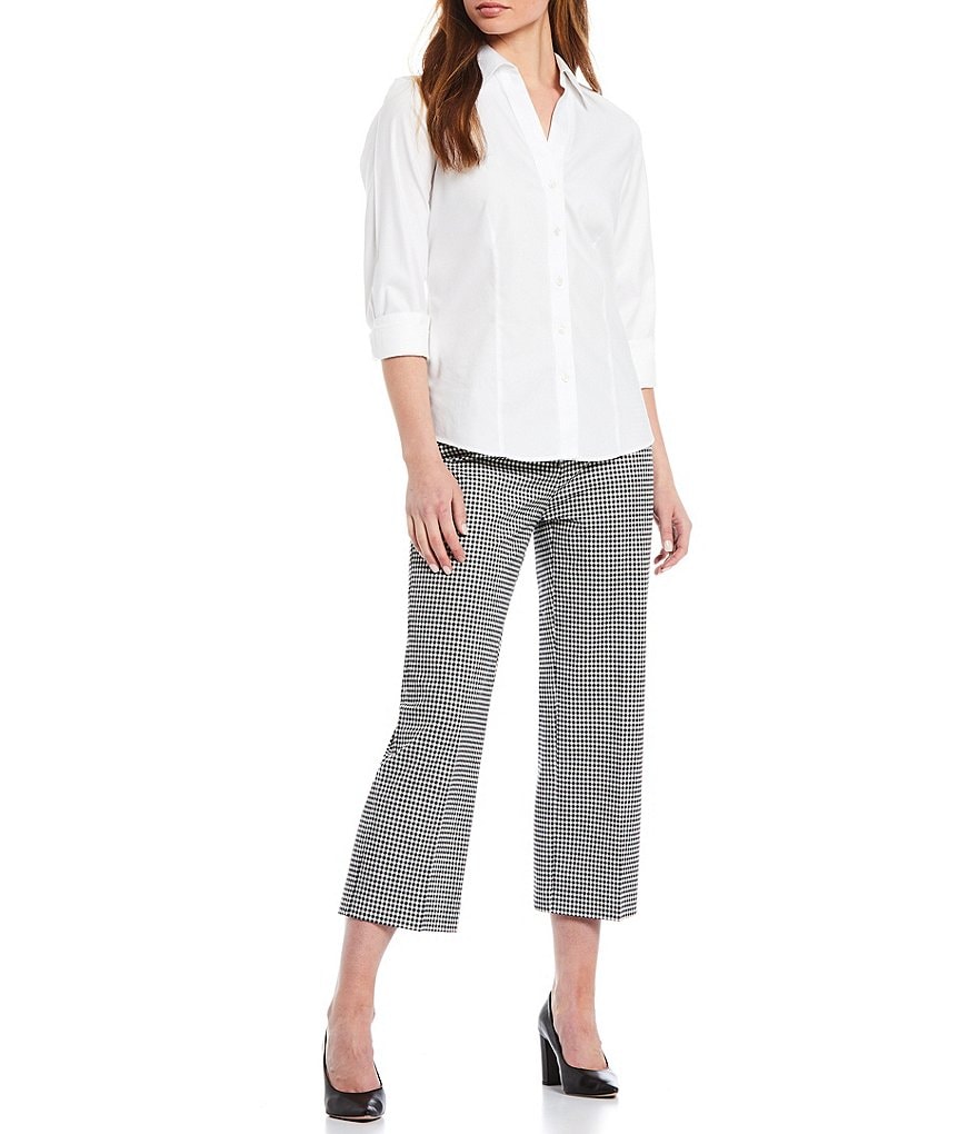 Ruby Rd. Petite Size Double Face Stretch Embellished Hem Capri Pants