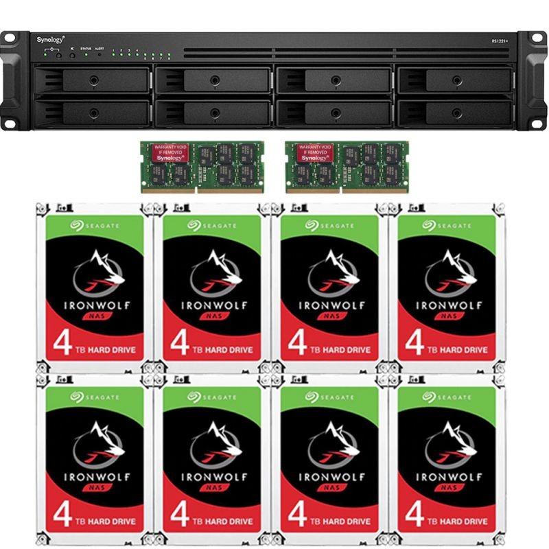 Synology RS1221+ RackStation with 32GB RAM and 96TB (8 x 12TB) of Seagate Ironwolf NAS Drives Fully Assembled and Tested By CustomTechSales