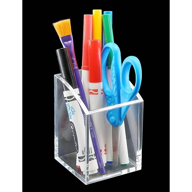 Acrylic Pencil Cup 28Inch Wide x 28Inch Deep x 4Inch High Clear AD20