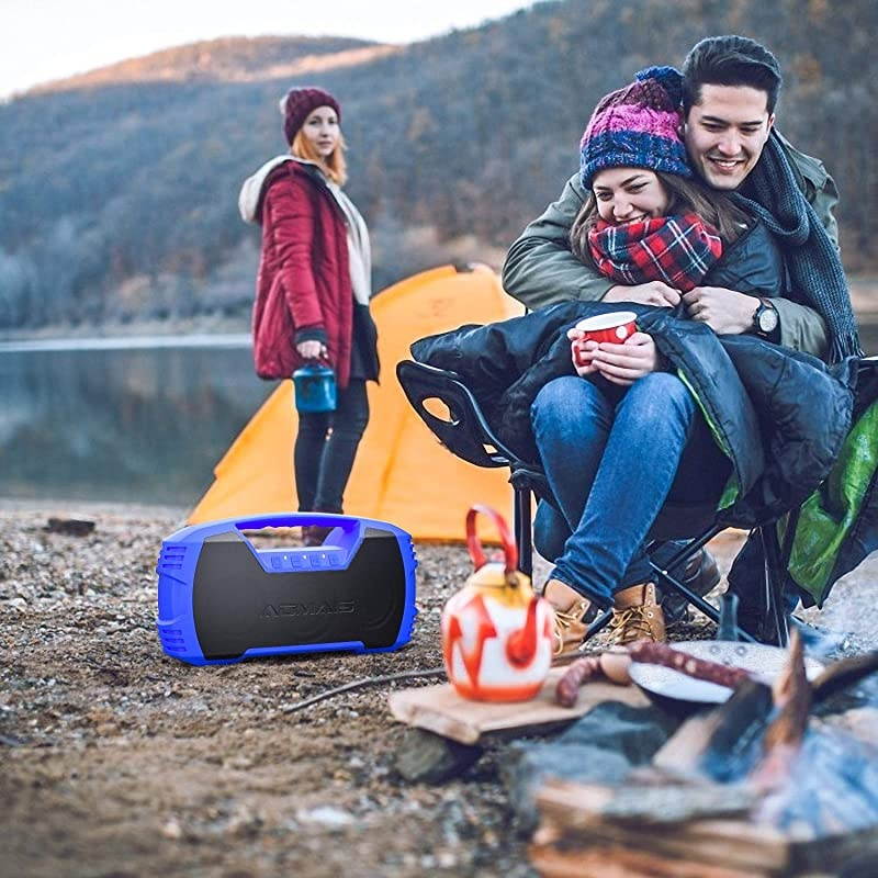 GO Bluetooth Speakers, 40H Playtime Outdoor Portable Speaker, 40W Stereo Sound Rich Bass, IPX7 Waterproof Bluetooth 5.0 Wireless Pairing,10000mAh Power Bank, for Party, Travel,Indoor(blue)