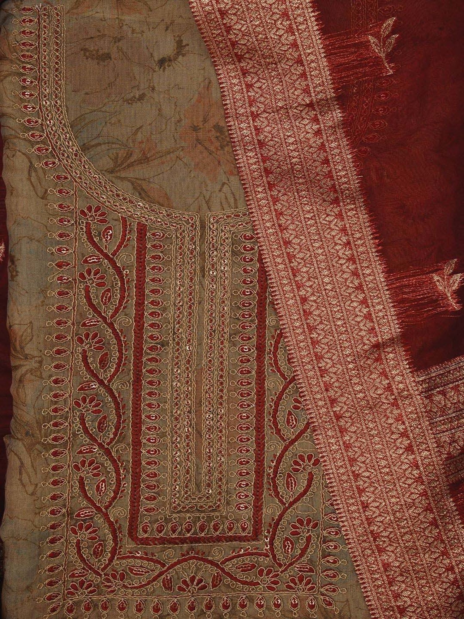 Jaipur Kurti Multicolored Embellished Unstitched Dress Material