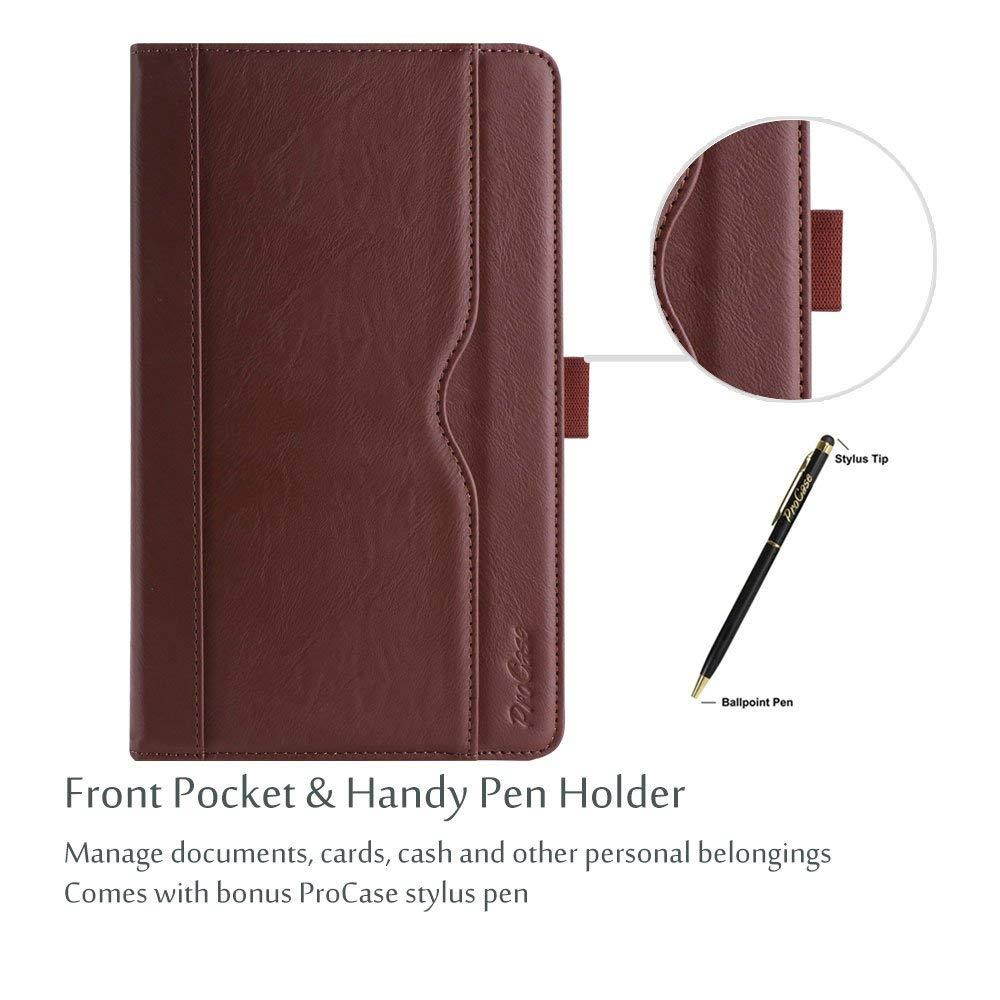 ProCase Galaxy Tab A 8.0 Case 2017 Model T380 T385 - Stand Folio Case Cover for 8.0 inch Samsung Galaxy Tab A Tablet 2017 T380 T385 -Brown