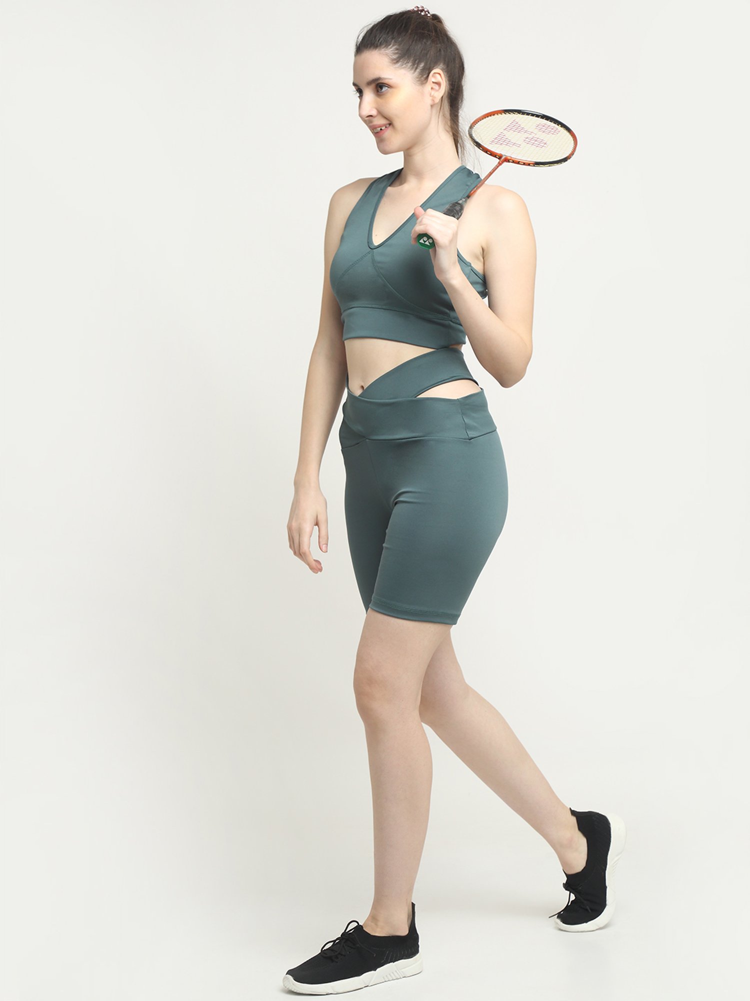 EVERDION Teal High Rise Cycling Shorts