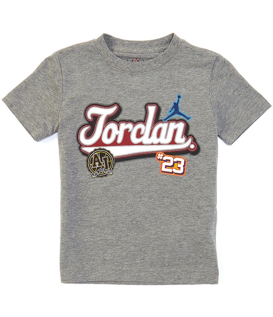 Nike Little Boys 2T-7 Short-Sleeve Swoosh AOP Block Logo Tee