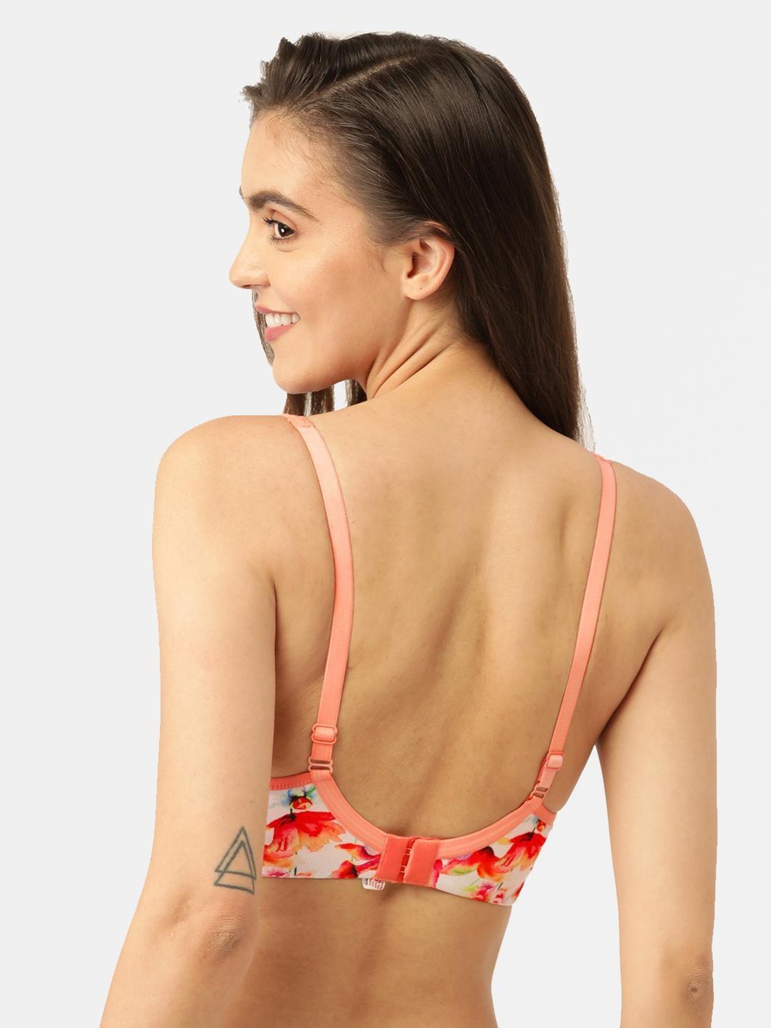 Inner Sense Peach Printed Bra (Pack of 3)