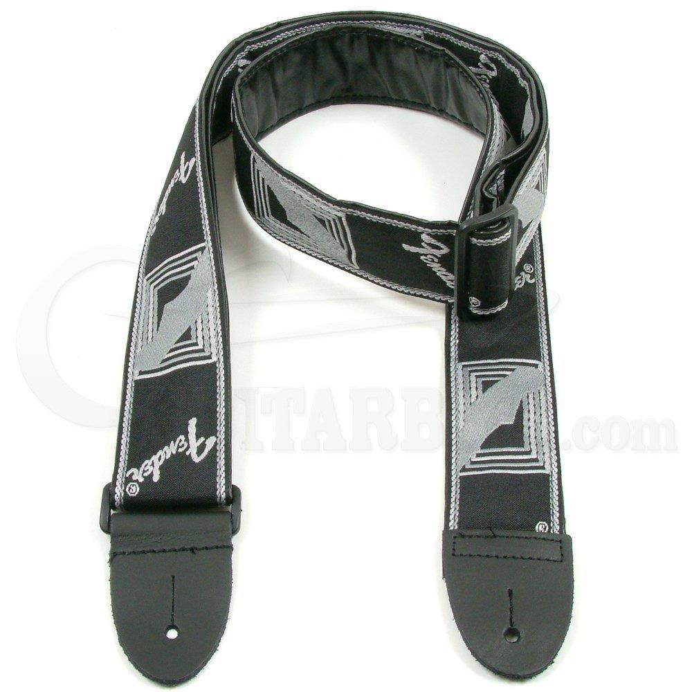 Fender Monogrammed Guitar Strap - Black/Light Grey/Dark Grey