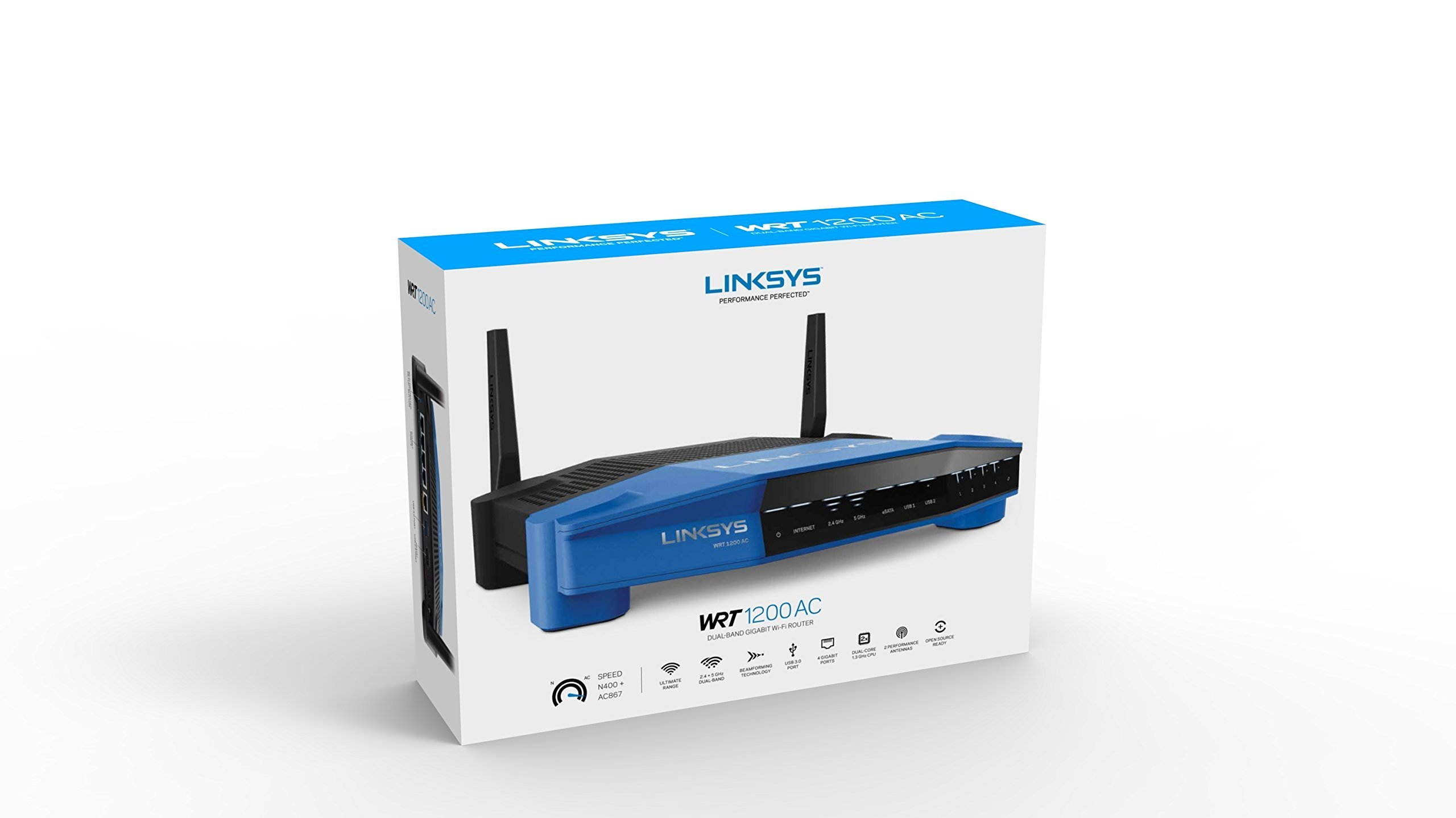 Linksys WRT1200AC Dual-Band and Wi-Fi Wireless Router with Gigabit and USB 3.0 Ports and eSATA