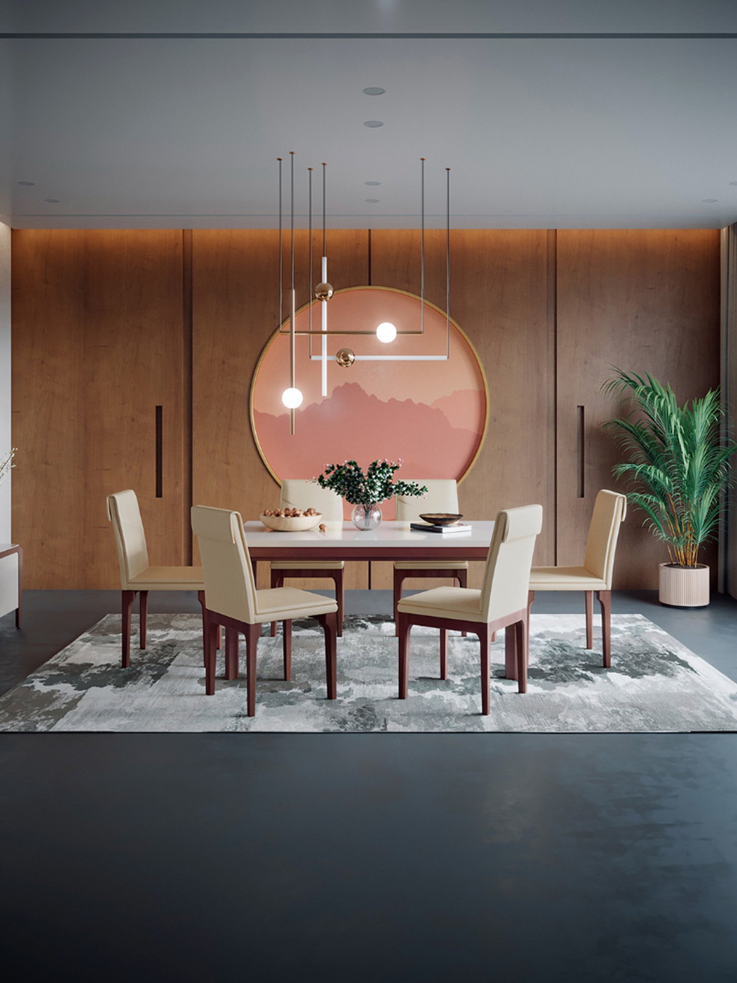 Godrej Interio Terrene Beige Wood Dining Chair (Set of 2)