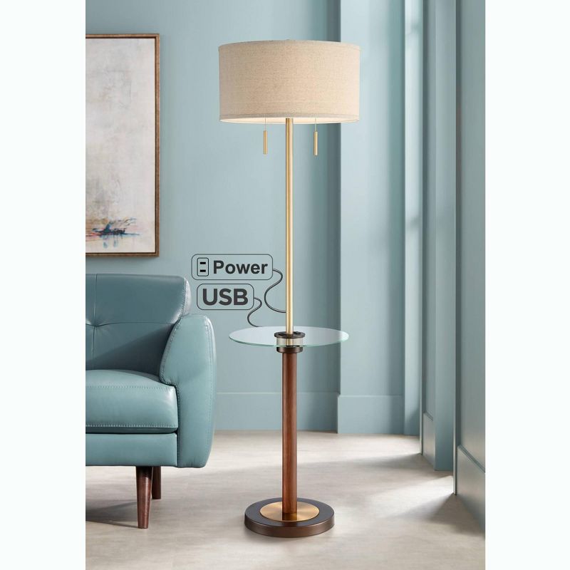 Franklin Iron Works Gentry Oil-Rubbed Bronze Downbridge Arc Floor Lamp
