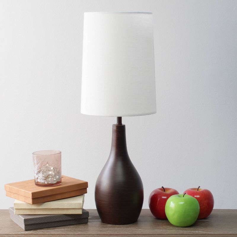 1 Light Restoration Tear Drop Table Lamp Espresso Brown - Simple Designs