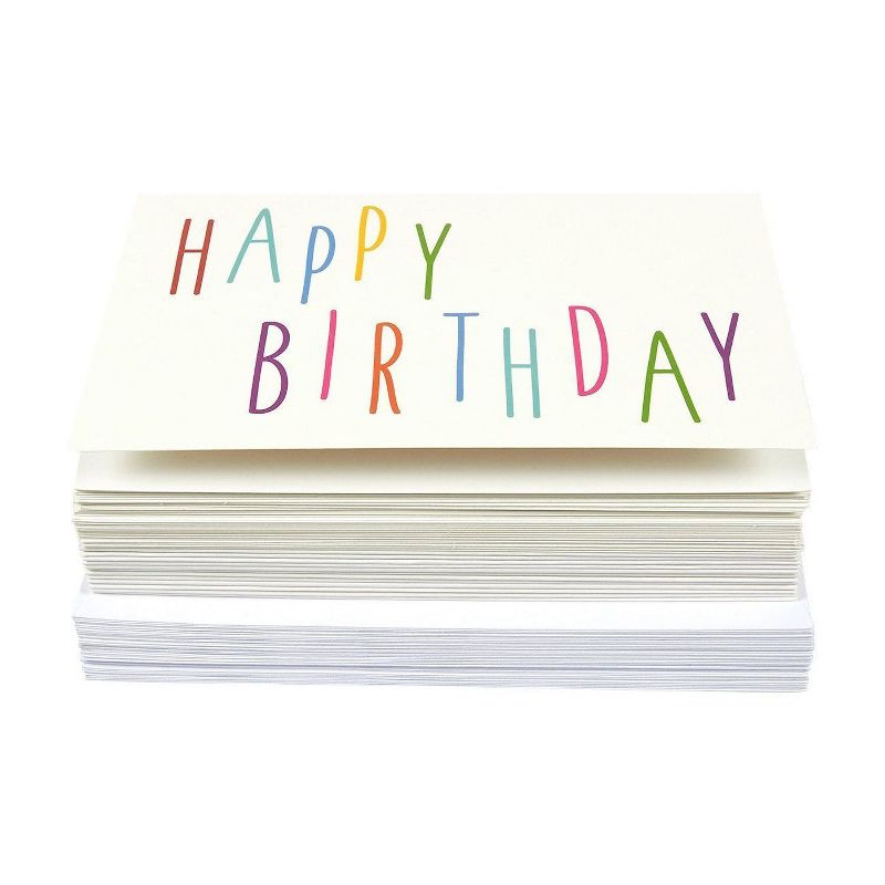 144-Pack Handwritten Designs Happy Birthday and Thank you Cards Assortment 4"x6"