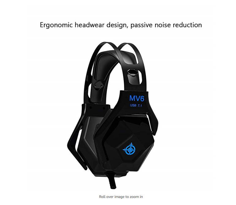Docooler 7.1 Virtual Surround Sound Stereo Headset Wired Headphones Gaming Earphones for Computer PC Magic-Refiner MV6