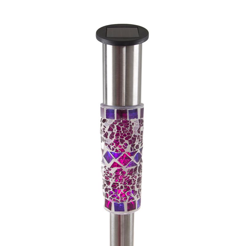Solar Outdoor LED Light Mosaic Column Path and Walkway Lights  Pure Garden