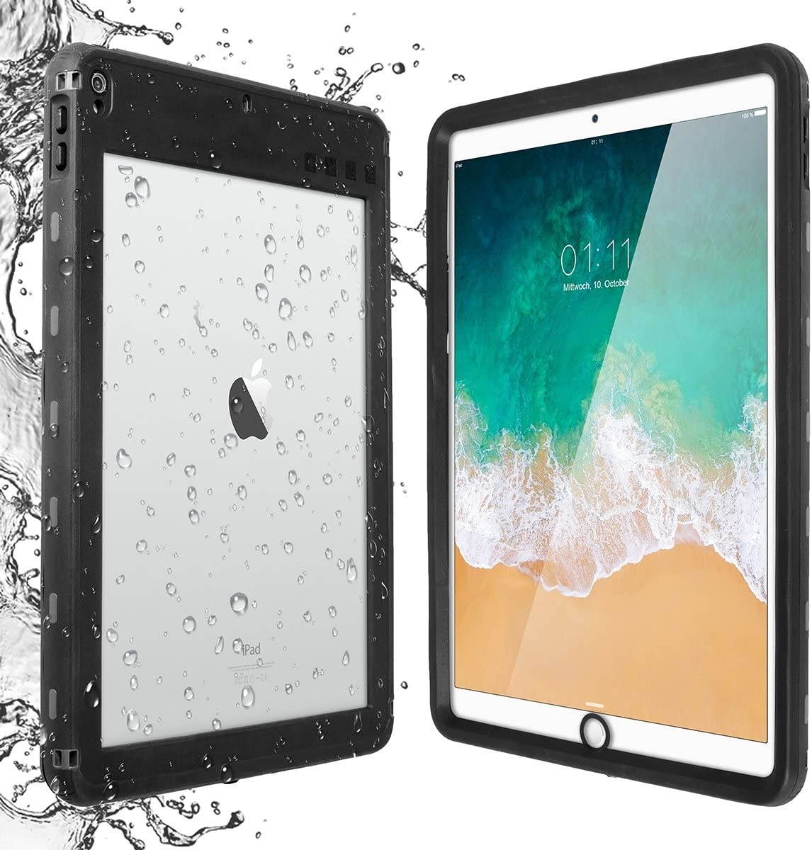 iPad Pro 10.5 Waterproof Case Water Resistant IP68 360 Degree All Round Protective Ultra Slim Thin Dust/Snow Proof with Lanyard