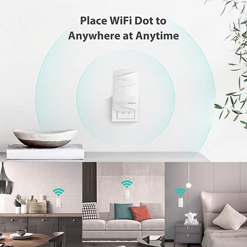 M3 Dot Wall Plug WiFi Extender Works with  M1 and M3 Whole Home Mesh WiFi System Use with only  WiFi System