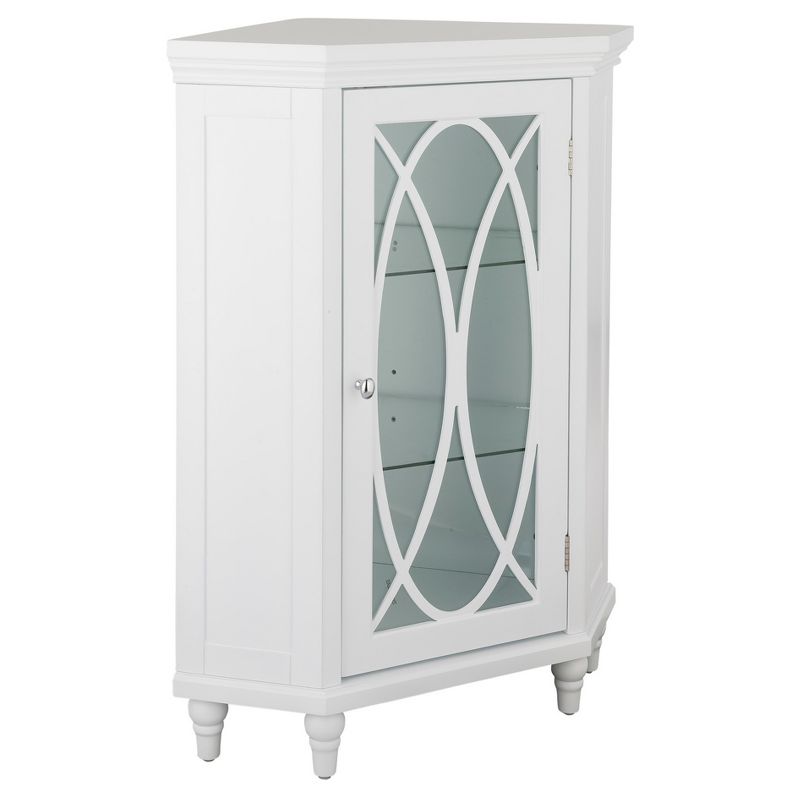 Laurel Corner Floor Cabinet 24" White - Elegant Home Fashions