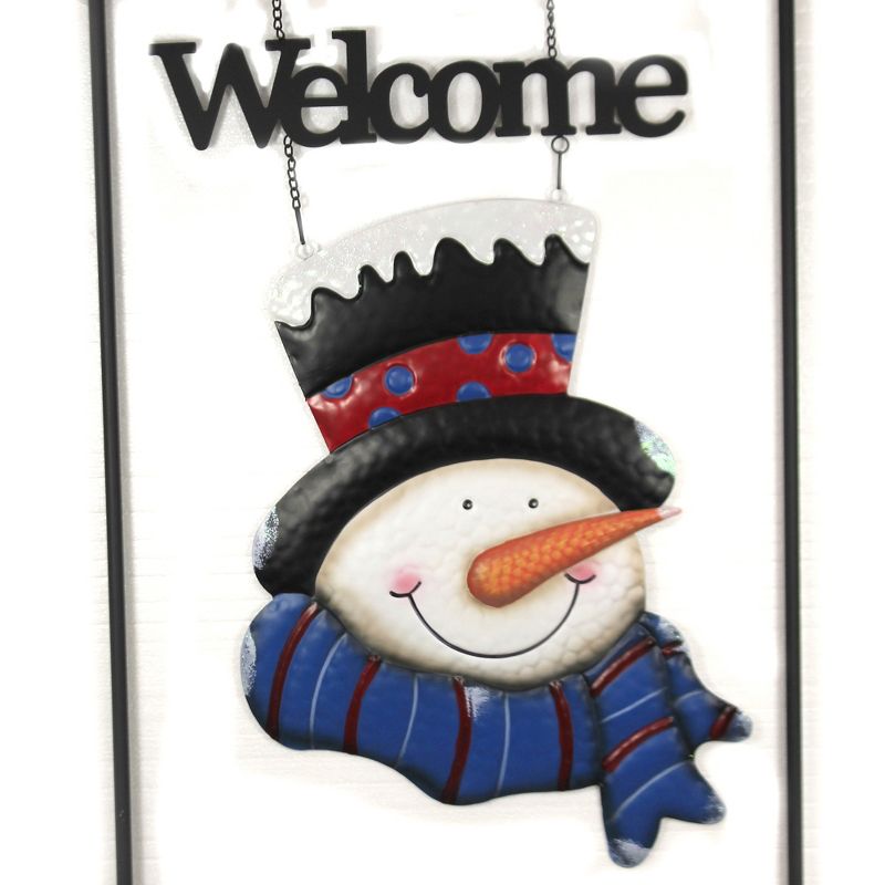Christmas 50.5" 59" Welcome Snowman Sign Yard Landscape Decor Poke Christmas  -  Freestanding Signs