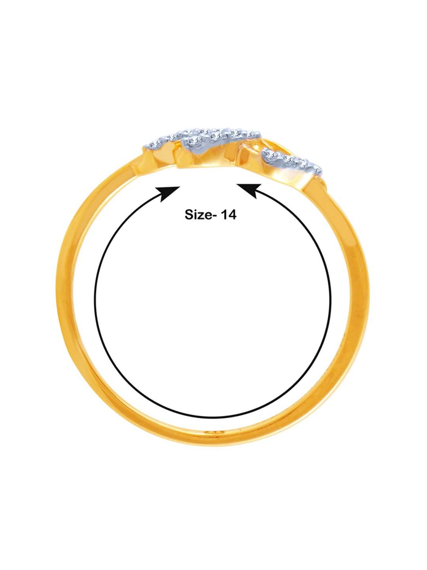 Mia By Tanishq Nature's Finest 14k Yellow Gold Radiant Sp Elegance Diamond Ring