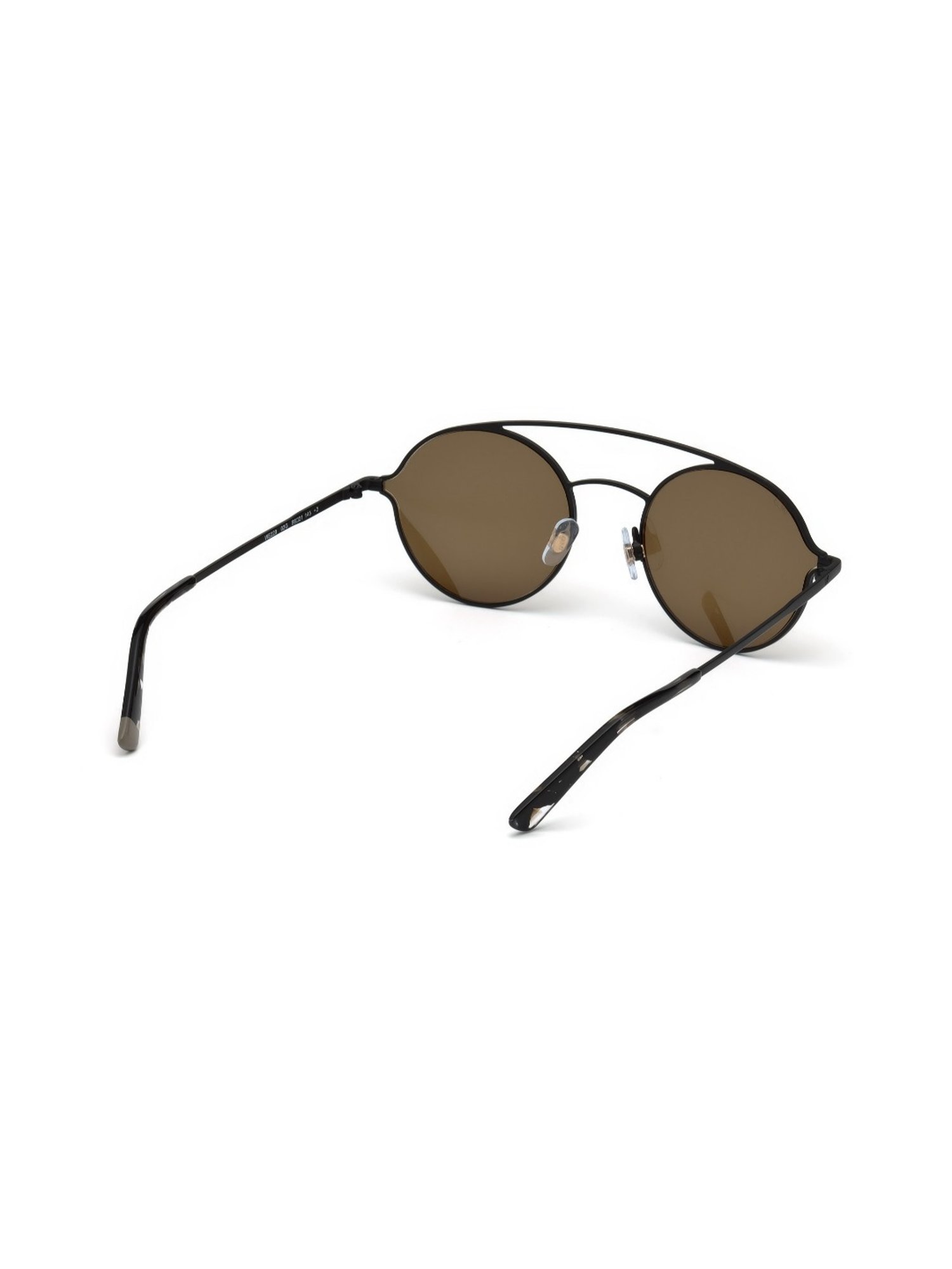 Web Eyewear Brown Pilot Sunglasses for Men Designed in Italy