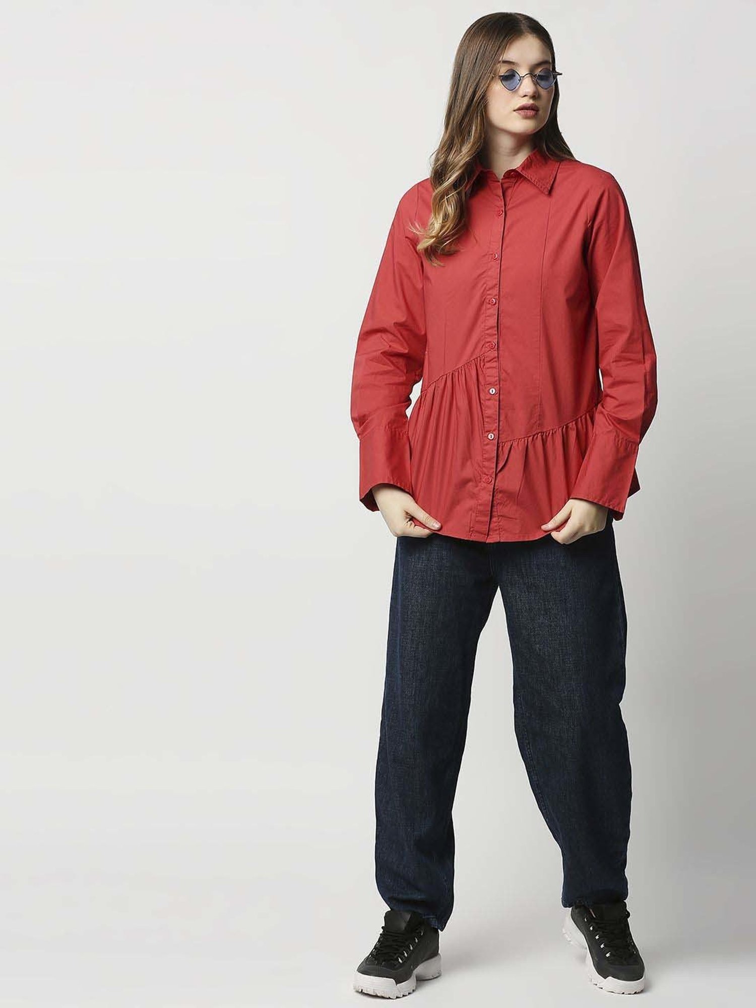 Remanika Red Pure Cotton Shirt