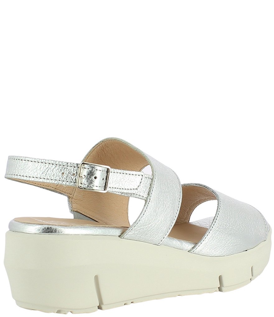 Wonders Marie Leather Platform Wedge Extra Light Sandals