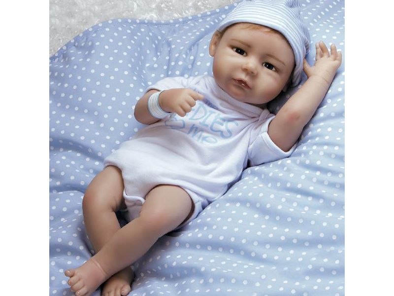 Paradise Galleries Silicone Vinyl Reborn Baby Boy, 20 inch Newborn Baby Bundles: All The Ladies Love Me, 7-Piece Ensemble
