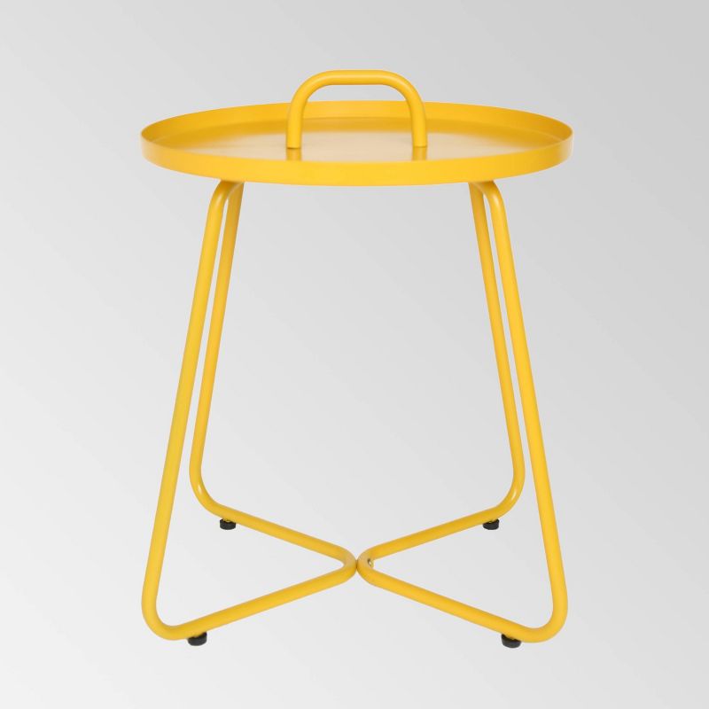 Wood Fiber Clay Patio Accent Table - Olivia & May