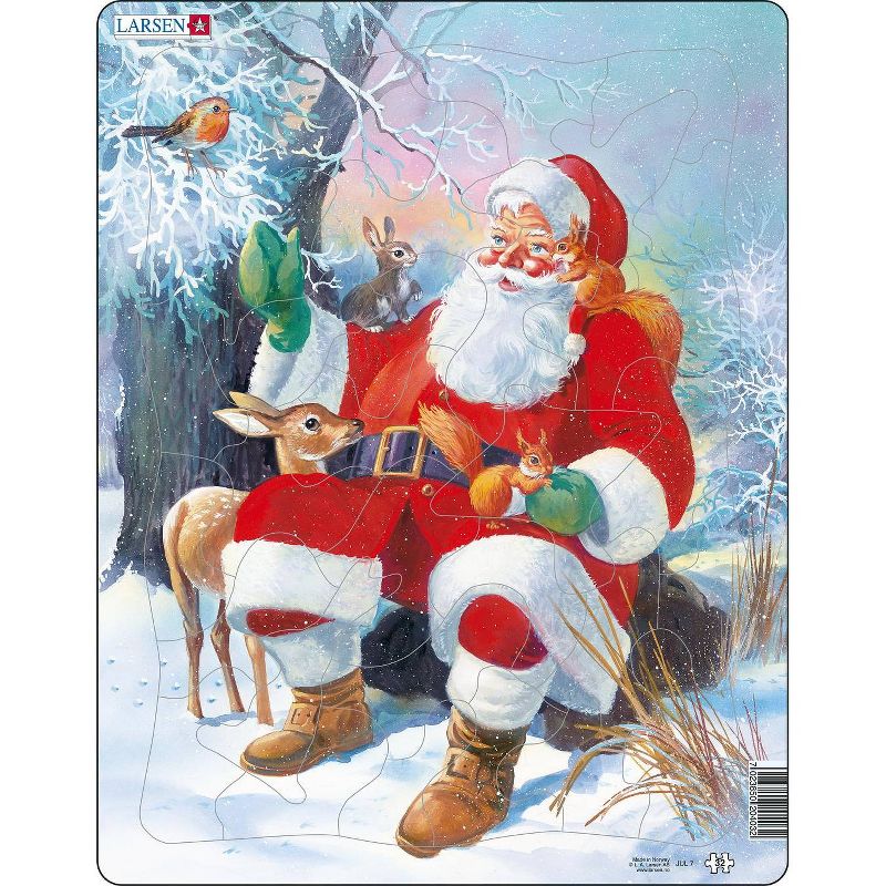 Springbok Larsen Santa with Animals Children's Jigsaw Puzzle 32pc