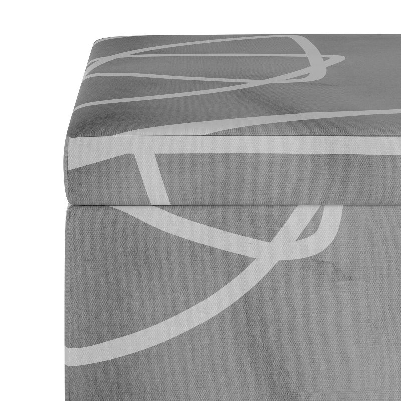 Plano Storage Ottoman Mona Abstract Gray - Project 62™