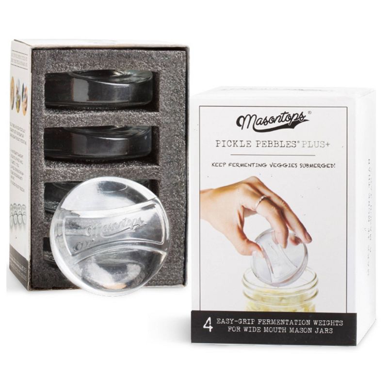 Grant Howard 51091 102 Ounce Classic Wide Mouthed Embossed Glass Mason Storage Jar Storage Container with Airtight Screw On Closing Lid