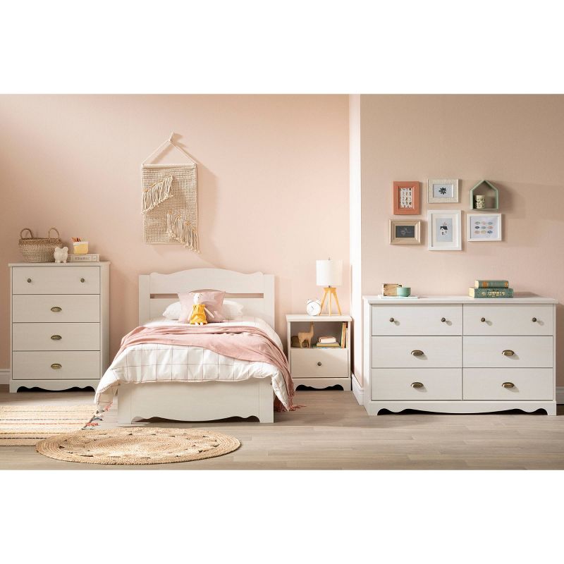 Bella Kids' 3 Drawer Dresser with Cubbies White - Room & Joy
