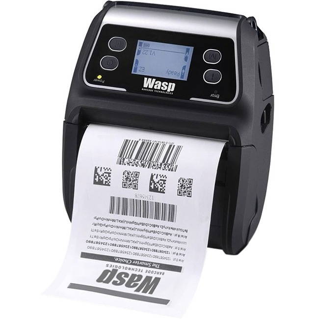 Wasp WPL4MB 4" Mobile Direct Thermal Barcode Label Printer, 203 dpi, USB 2.0, Bluetooth &ndash; 633809003448