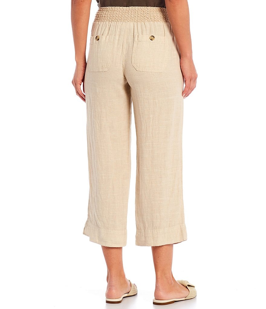 Westbound Petite Size Linen Capri Pants