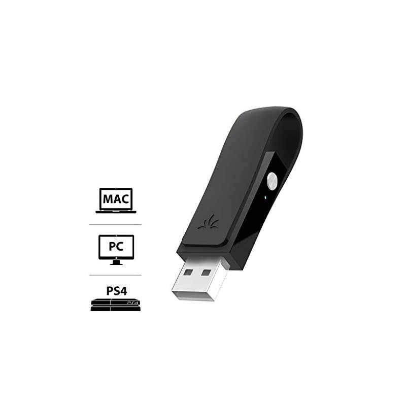 Leaf Long Range USB Bluetooth Audio Transmitter Adapter for PC Laptop Mac PS4 PS5 Linux Nintendo Switch Wireless Audio Dongle for Headphones Speakers Only Plug and Play aptX Low Latency