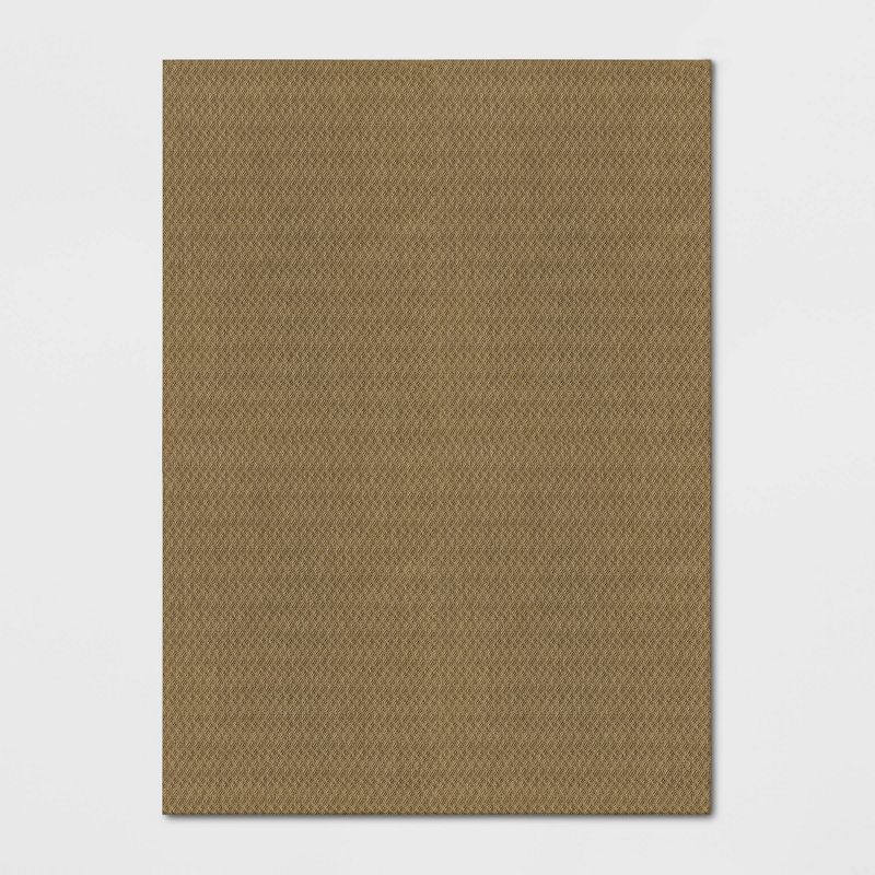 1'4"x2'4" Rectangle Indoor and Outdoor Polyurethane Floor Mat Black - PiccoCasa